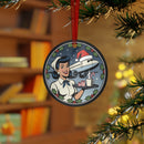 Retro Brunette Stewardess Ornament Christmas Gift