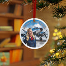 Metal Ornament Vintage Flight Attendant DC-3 Christmas Pose Aviation Lover Ornament