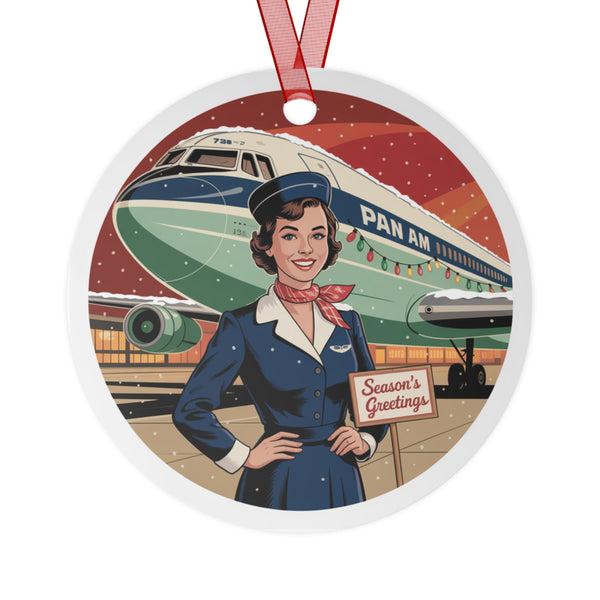 Ornament Vintage Retro Flight Attendant Pan Am Airliner