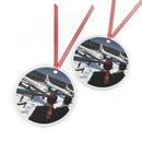 Metal Ornaments - Vintage Aviation Christmas Jets Ornament