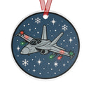 Military Metal Ornament - F-18 Hornet Holiday Decor