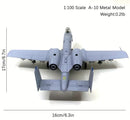 A-10 Warthog 1/100 Scale US Attack Aircraft, Diecast Airplanes, Military Classic Fighter Model