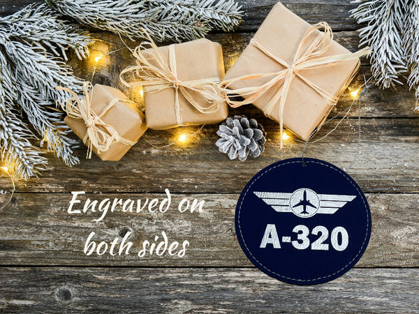 Airbus 320 Christmas Ornament, Aviation Holiday Ornaments