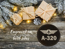 Airbus 320 Christmas Ornament, Aviation Holiday Ornaments
