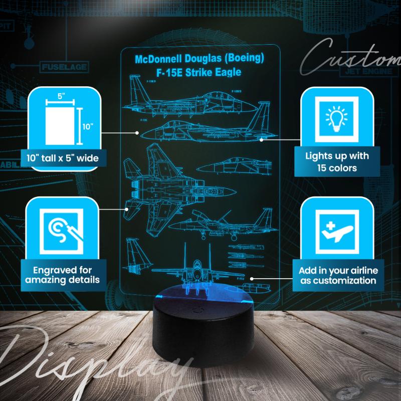 Fighter Jet LED Lamp Specs