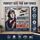 Adversity Introduces a Man to Himself | Pilot Sign | Aviation Wall Art | Pilot Gift | Aviation Decor | Gift for Pilots