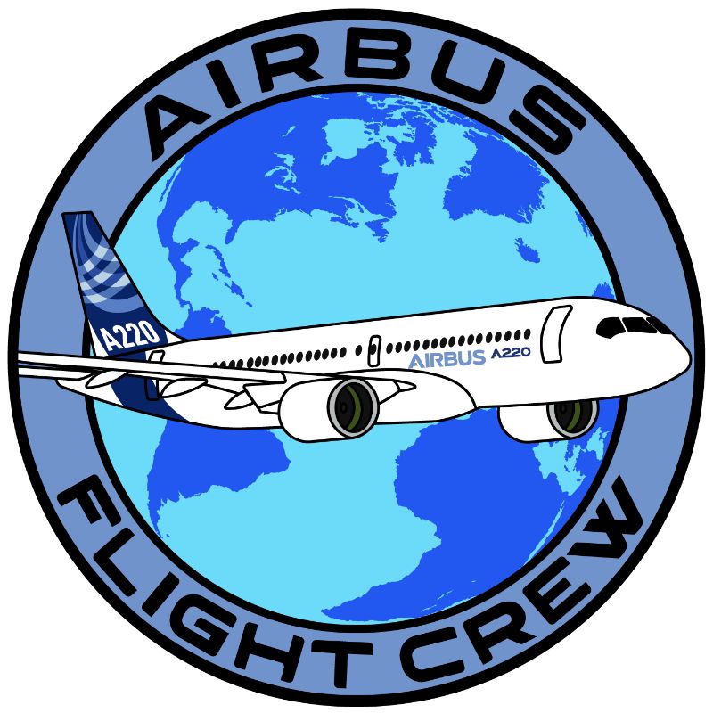 Airbus 220 Sticker, Flight Crew Stickers, Airplane | Air Speed Junkie
