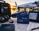 Airbus 350 Leather Luggage Tag, Bag Tag, Set of Two, A-350