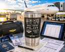 Airbus Pilot Gift | Leather Tumbler | Airbus 320 | Airplane Cups