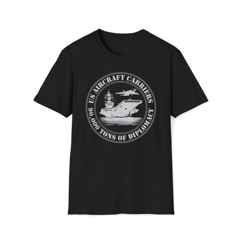 US Aircraft Carriers Tee-Shirt - 100,000 Tons of Diplomacy, Softstyle