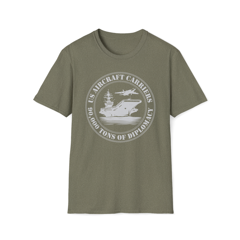 US Aircraft Carriers Tee-Shirt - 100,000 Tons of Diplomacy, Softstyle