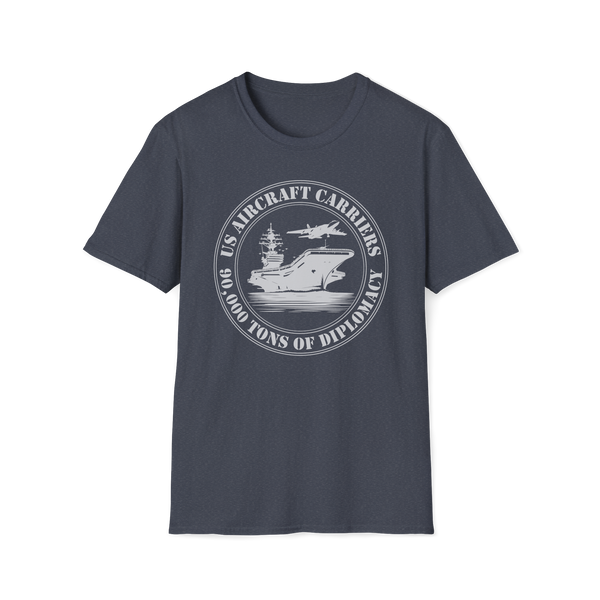 US Aircraft Carriers Tee-Shirt - 100,000 Tons of Diplomacy, Softstyle