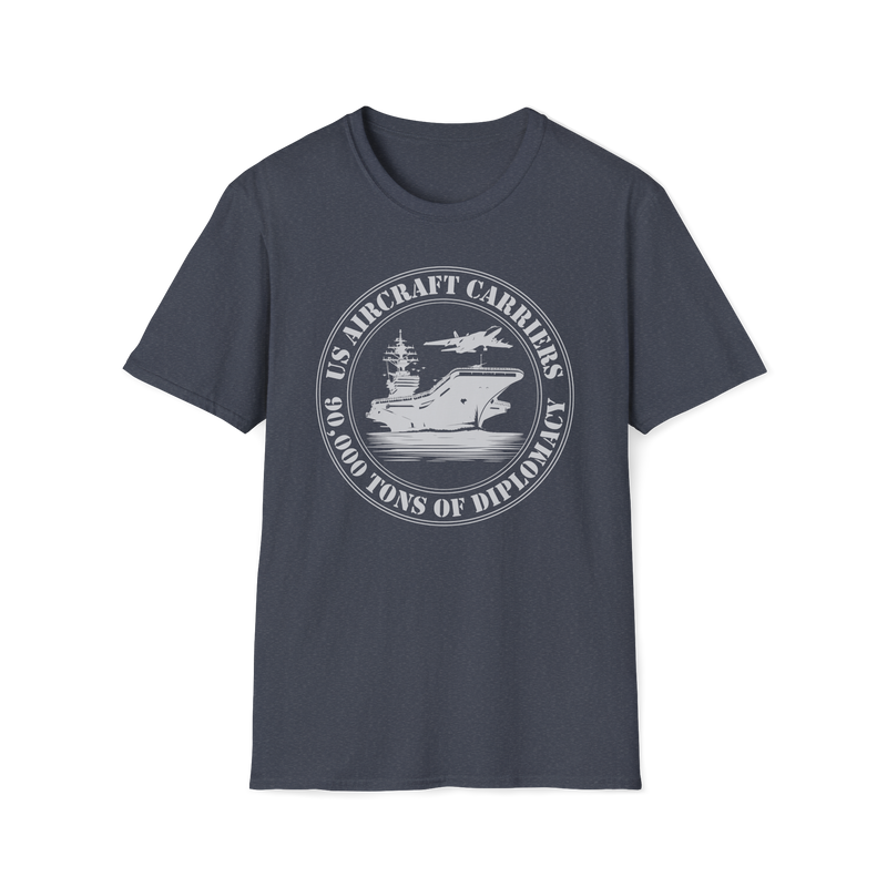 US Aircraft Carriers Tee-Shirt - 100,000 Tons of Diplomacy, Softstyle