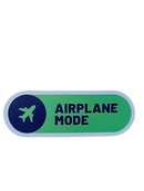 Airplane Mode Sticker, Green