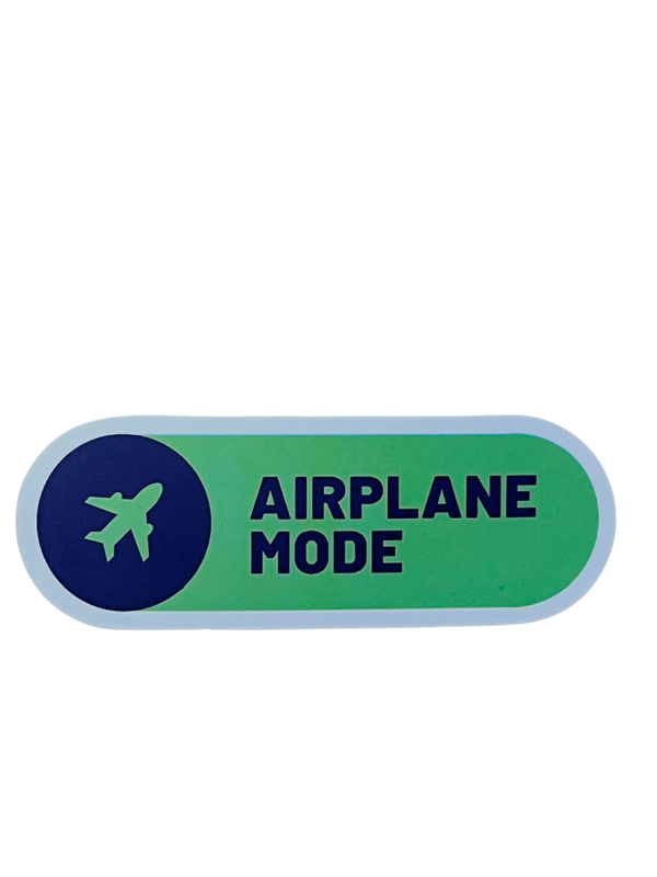 Airplane Mode Sticker, Green