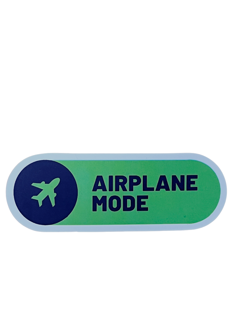 Airplane Mode Sticker, Green