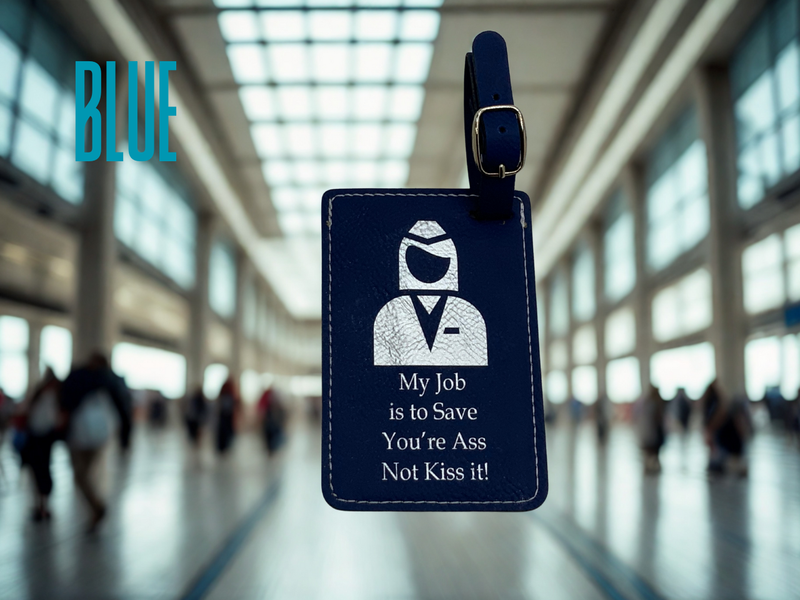 Funny Flight Attendant Luggage Tag, I am Here to Save You