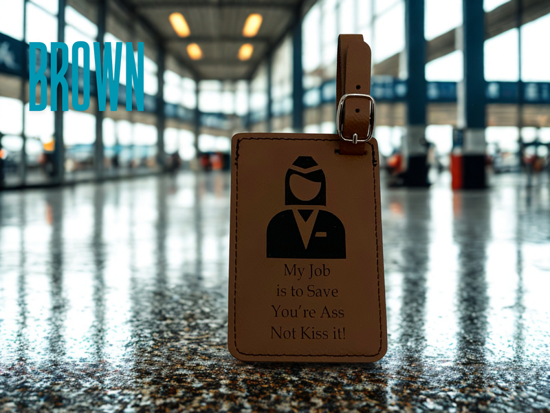 Funny Flight Attendant Luggage Tag, I am Here to Save You