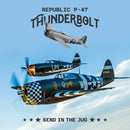 Vintage Aviation P-47 Thunderbolt Tee Shirt Military Shirts