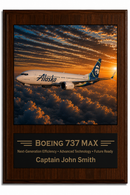 Alaska Airlines Career Milestone Display | Airline Heritage Plaque