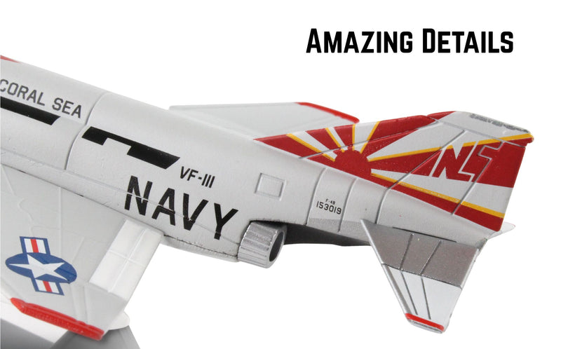 Side profile of Sundowners F‑4B Phantom II collectible jet