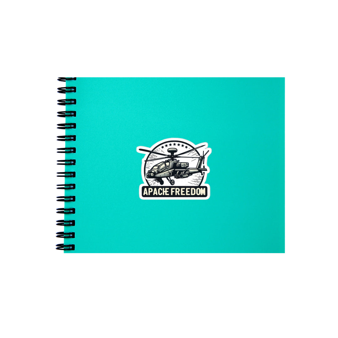Apache Freedom Helicopter Sticker | Air Speed Junkie