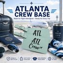 Atlanta Crew Base, Luggage Tag, Delta Luggage Tag, For Flight Attendants, ATL Crews