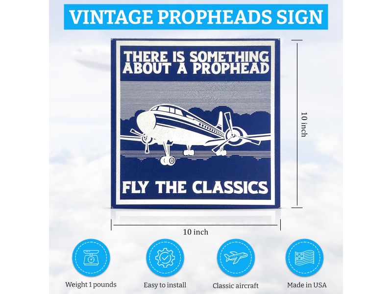 PropHeads Vintage Aviation Sign