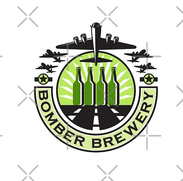 B-17 Heavy Bomber Beer Bottle Brewery Retro Sticker