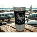 Vintage B-24 Liberator Leather Wrapped Tumbler Cup