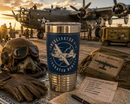 Vintage B-24 Liberator Leather Wrapped Tumbler Cup