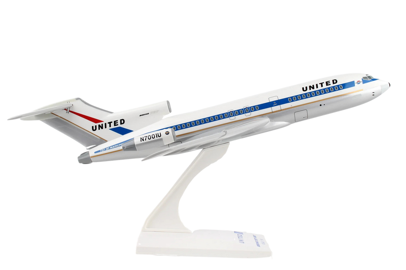 United Airlines Boeing 727-100 display model in Museum of Flight colors