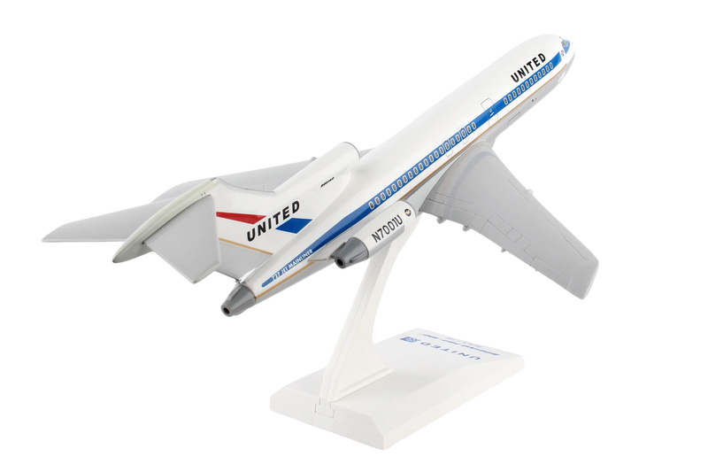 SkyMarks injection-molded United 727-100 detail view