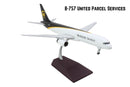 UPS 757-200PF die-cast model airplane with landing gear and stand