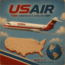 USAir Vintage Aircraft Sign – Choose Your Airplane | 12" × 12"