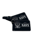 US Navy Leather Bag Tags, Set of Two