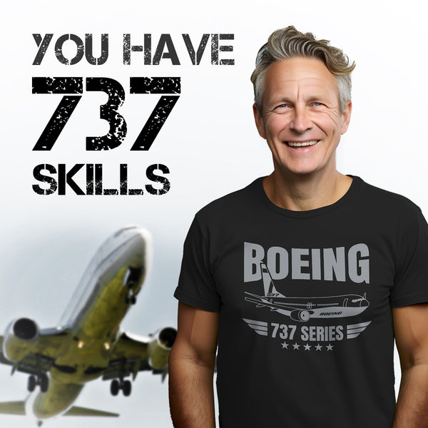 Boeing 737 Series Unisex Softstyle T-Shirt - Perfect for 737 Pilots