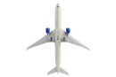 Collectible United Airlines 777-300 model in new livery