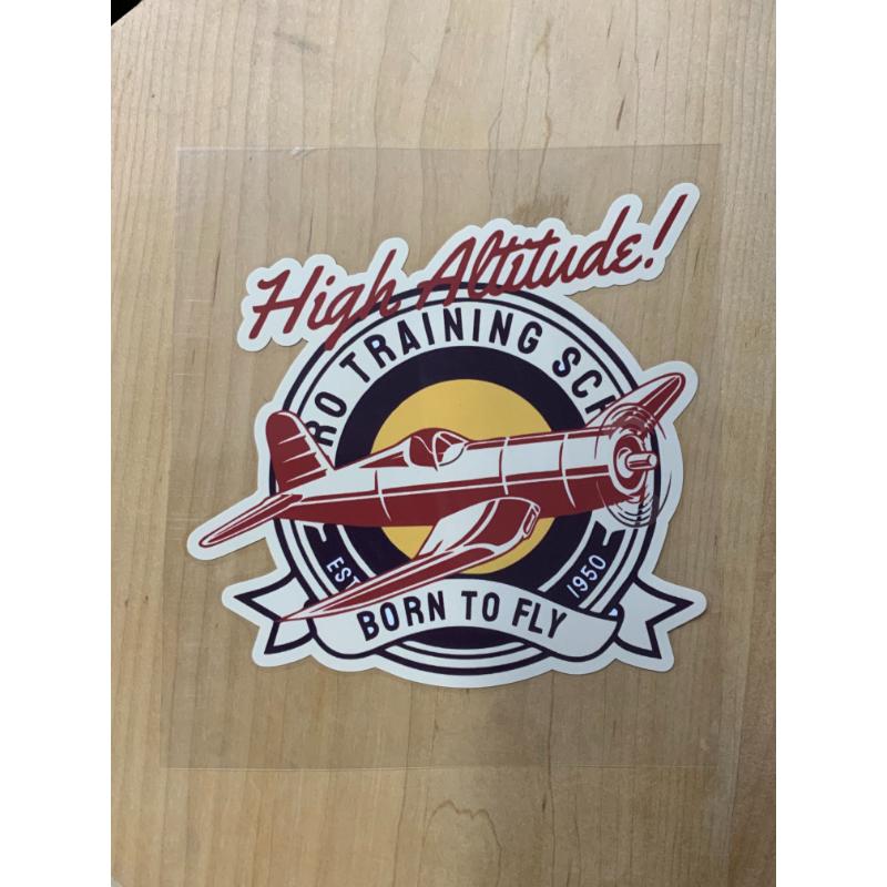 High Altitude BORN TO FLY Vintage Airplane Creative Vinyl Waterproof Decal Stickers