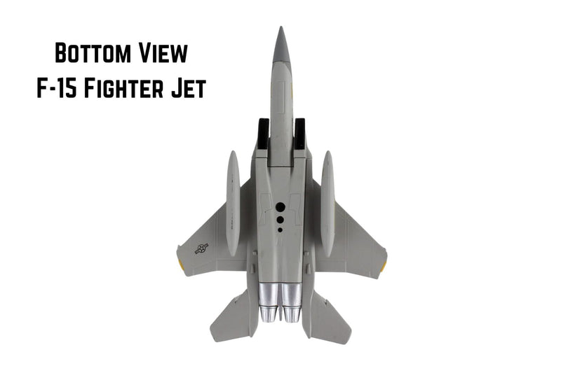 Top-down view of F-15 Eagle collectible aircraft replica