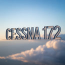 Cessna 172 Skyhawk, Sign, 10"x10" Leather Wall Art