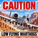 Caution Low Flying Warthogs 12"x12" Acrylic Sign A-10 Thunderbolt