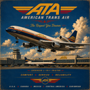American Trans Air Lockheed Tristar L1011 Vintage Sign