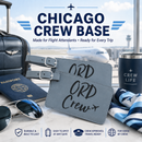 Chicago Crew Base, Flight Attendant, Luggage Tag, American Airlines Crews, United Crew Tag