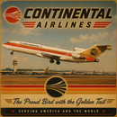 Continental Airlines Vintage Sign | 12x12 Retro Aviation Wall Decor for Pilots