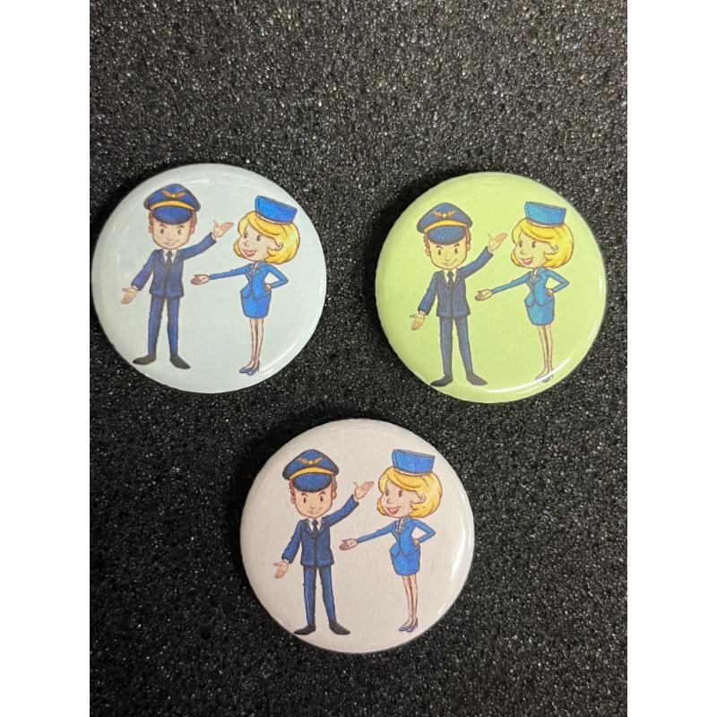 Airline Crew Button Pin