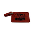 Red flight attendant luggage tag