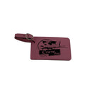 Pink flight attendant luggage tag