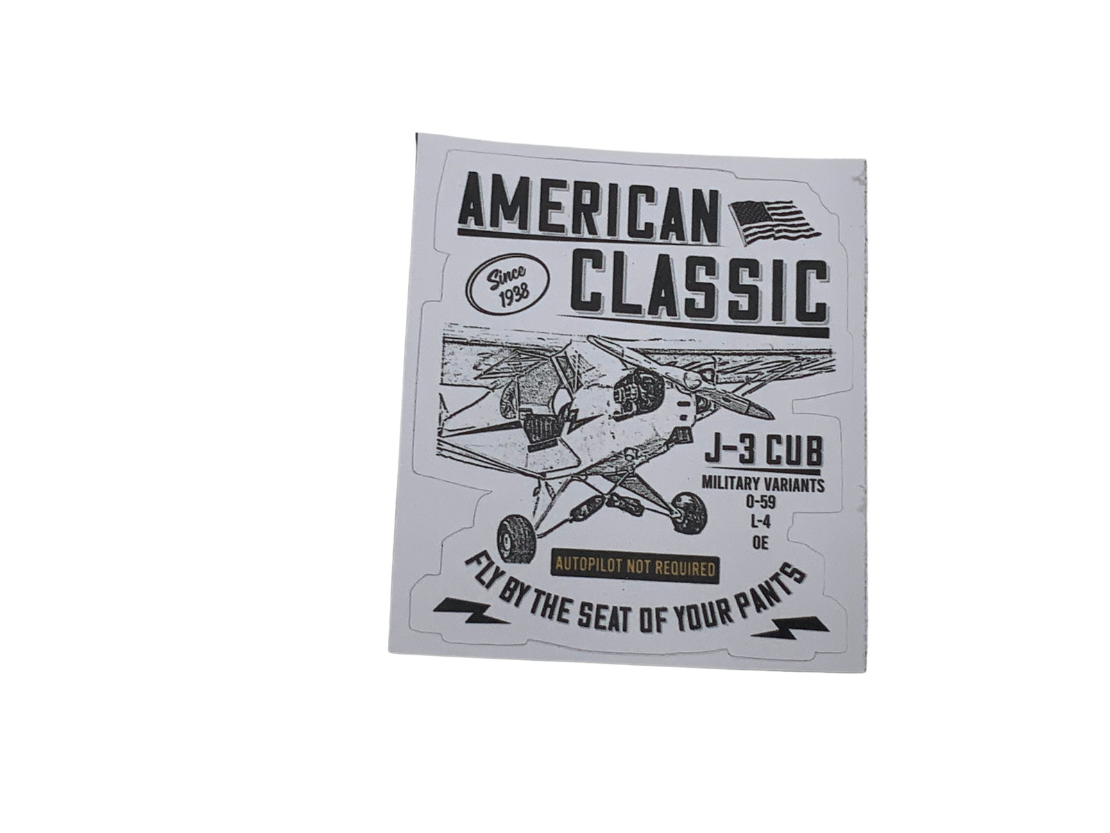 Cub Classic Sticker - Piper Cub Aviation Decal | Air Speed Junkie