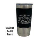 I Love the Smell of AVGAS in the Morning, Leather Wrapped Tumbler